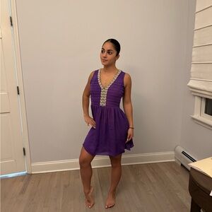 Parker Royal Purple Mini Dress